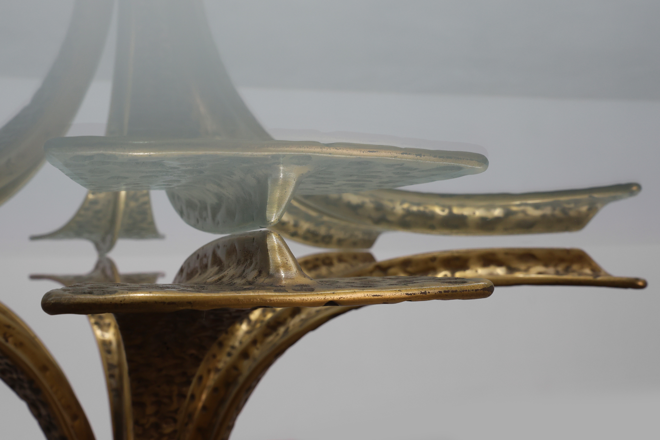 Hammered Bronze Table by Luciano Frigerio for Frigerio di Desio, Italy ca. 1970thumbnail